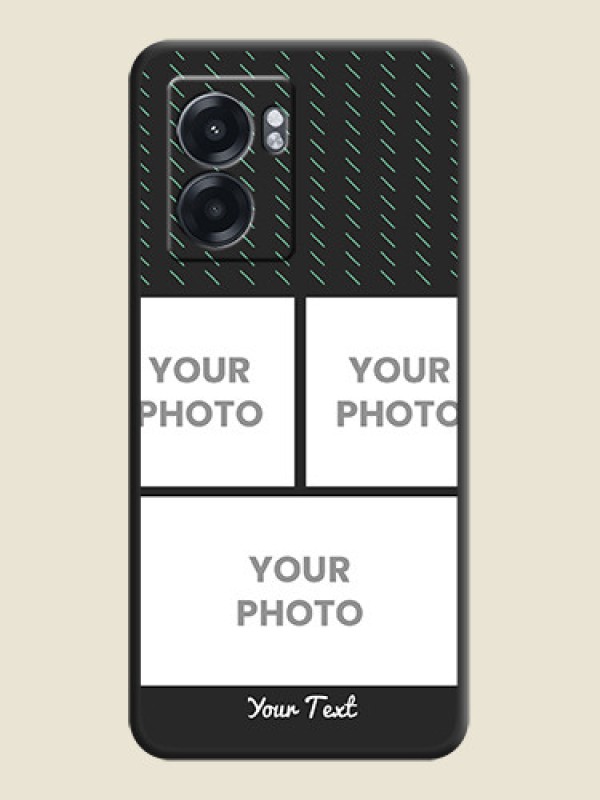 Custom Cross Dotted Pattern with 2 Image Holder  on Personalised Space Black Soft Matte Cases - Realme Narzo 50 5G - alternate view