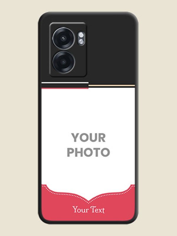 Custom Classic Plain Design with Name on Photo on Space Black Soft Matte Phone Cover - Realme Narzo 50 5G - alternate view