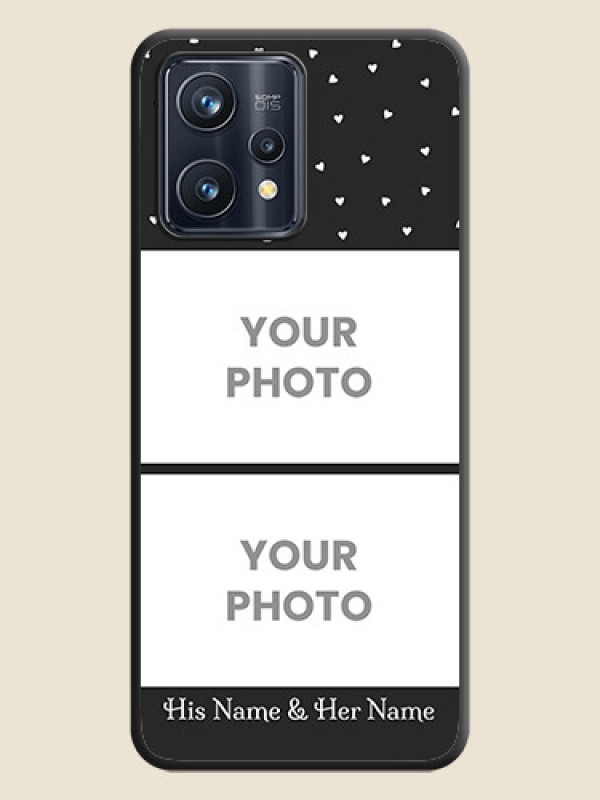 Custom Miniature Love Symbols with Name on Space Black Custom Soft Matte Back Cover - Realme Narzo 50 Pro 5G - alternate view