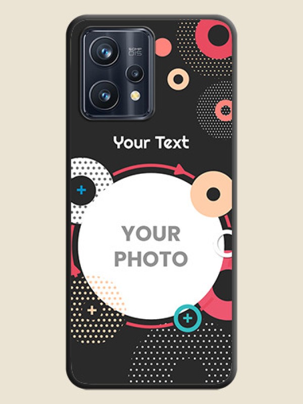 Custom Multicoloured Round Image on Personalised Space Black Soft Matte Cases - Realme Narzo 50 Pro 5G - alternate view
