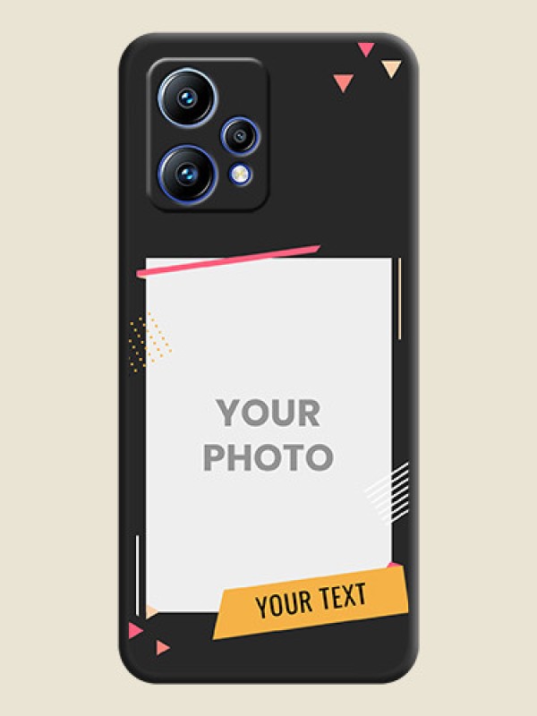 Custom Photo Frame with Triangle Small Dots on Photo on Space Black Soft Matte Back Cover - Realme Narzo 50 Pro 5G - alternate view