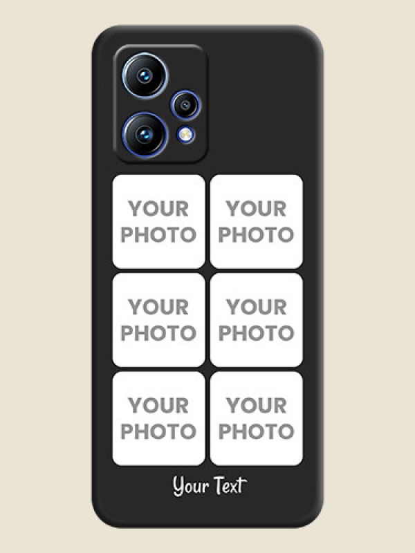 Custom Floral Art with 6 Image Holder on Photo on Space Black Soft Matte Mobile Case - Realme Narzo 50 Pro 5G - alternate view