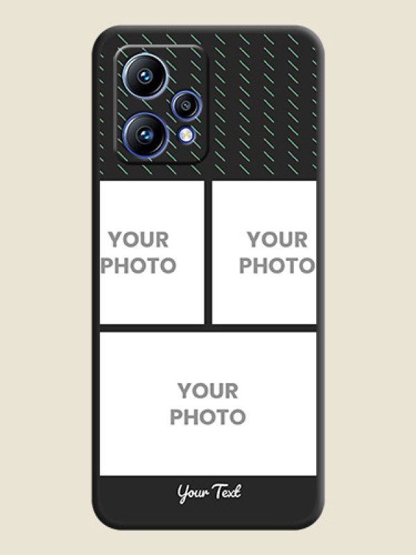 Custom Cross Dotted Pattern with 2 Image Holder  on Personalised Space Black Soft Matte Cases - Realme Narzo 50 Pro 5G - alternate view