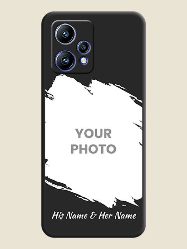 Custom Grunge Brush Strokes on Photo on Space Black Soft Matte Back Cover - Realme Narzo 50 Pro 5G - alternate view
