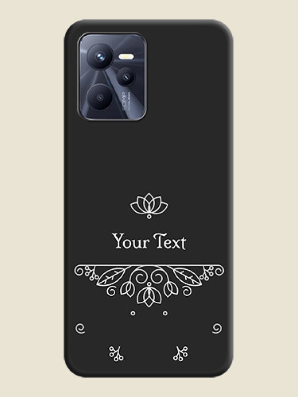 Custom Lotus Garden Custom Text On Space Black Personalized Soft Matte Phone Covers -Realme Narzo 50A Prime - alternate view