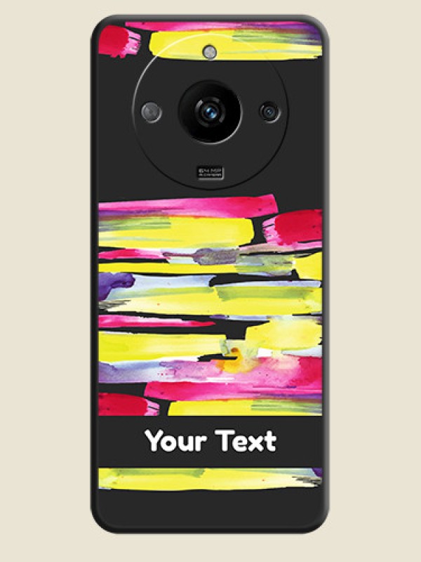 Custom Brush Coloured on Space Black Personalized Soft Matte Phone Covers - Realme Narzo 60 5G - alternate view