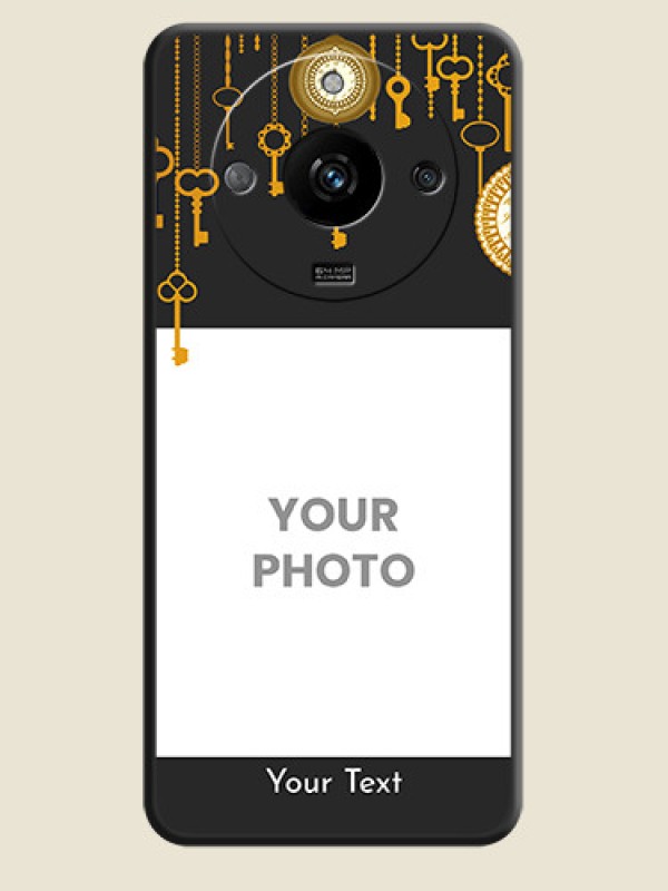 Custom Decorative Design with Text on Space Black Custom Soft Matte Back Cover - Realme Narzo 60 5G - alternate view