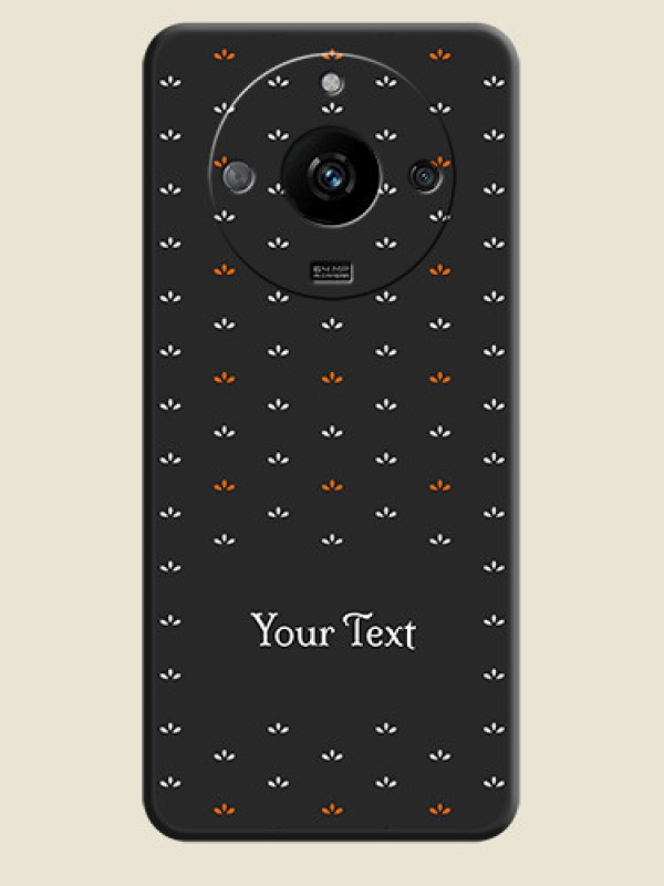 Custom Simple Pattern With Custom Text On Space Black Personalized Soft Matte Phone Covers - Realme Narzo 60 5G - alternate view