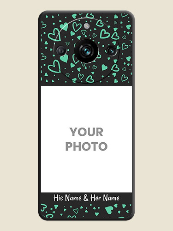 Custom Sea Green Indefinite Love Pattern - Photo on Space Black Soft Matte Mobile Cover - Narzo 60 Pro 5G - alternate view