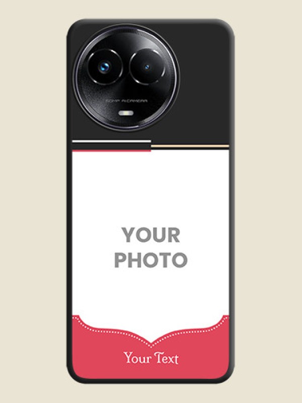 Custom Classic Plain Design with Name On Space Black Custom Soft Matte Mobile Back Cover - Narzo 60X 5G - alternate view