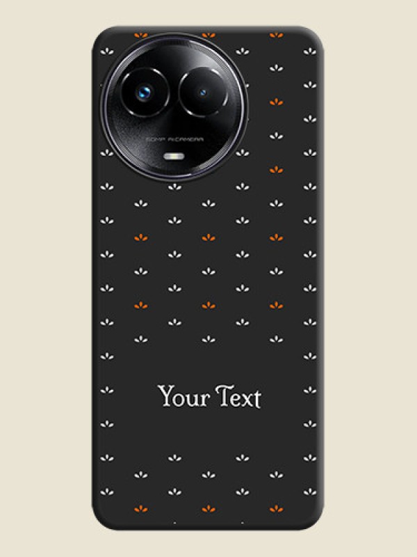 Custom Simple Pattern With Custom Text On Space Black Custom Soft Matte Mobile Back Cover - Narzo 60X 5G - alternate view