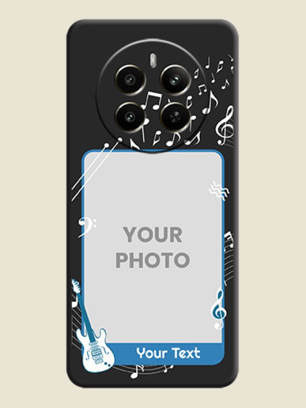 Custom Musical Theme Design with Text - Photo on Space Black Soft Matte Mobile Case - Realme Narzo 70 5G - alternate view
