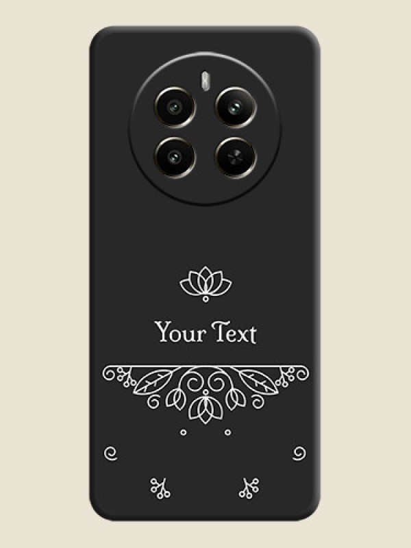 Custom Lotus Garden Custom Text On Space Black Personalized Soft Matte Phone Covers - Realme Narzo 70 5G - alternate view