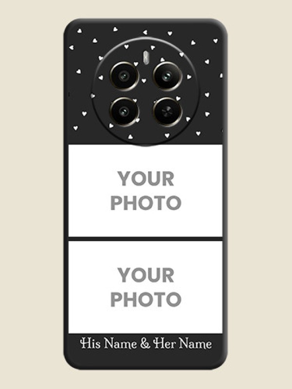 Custom Miniature Love Symbols with Name on Space Black Custom Soft Matte Back Cover - Narzo 70 Pro 5G - alternate view