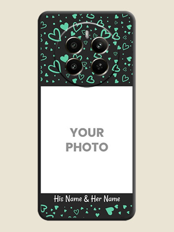 Custom Sea Green Indefinite Love Pattern - Photo on Space Black Soft Matte Mobile Cover - Narzo 70 Pro 5G - alternate view