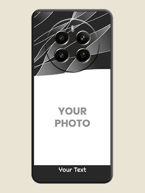 Custom Mixed Wave Lines - Photo on Space Black Soft Matte Mobile Cover - Narzo 70 Pro 5G - alternate view