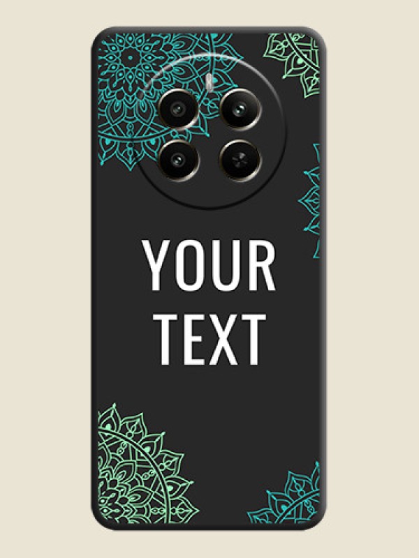 Custom Your Name with Floral Design on Space Black Custom Soft Matte Back Cover - Narzo 70 Pro 5G - alternate view