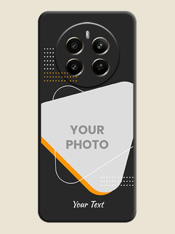 Custom Yellow Triangle - Photo on Space Black Soft Matte Phone Cover - Narzo 70 Pro 5G - alternate view