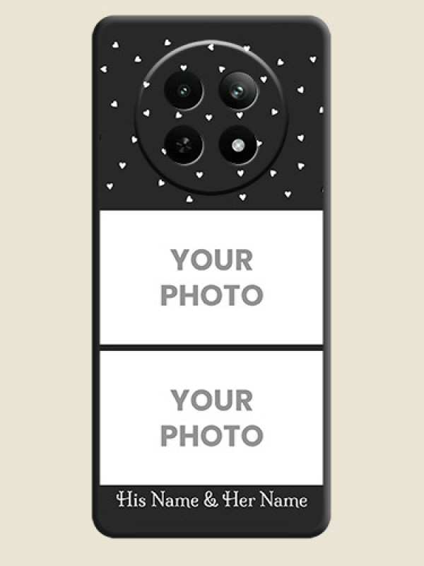 Custom Miniature Love Symbols with Name on Space Black Custom Soft Matte Back Cover - Realme Narzo 70X 5G - alternate view
