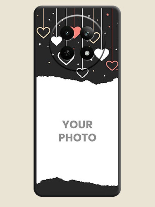 Custom Love Hangings with Splash Wave Picture on Space Black Custom Soft Matte Phone Back Cover - Realme Narzo 70X 5G - alternate view