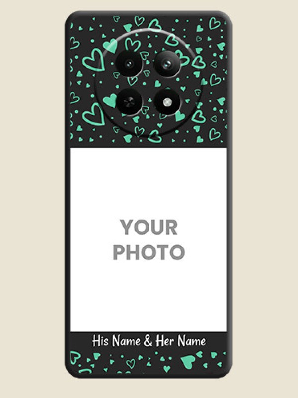 Custom Sea Green Indefinite Love Pattern - Photo on Space Black Soft Matte Mobile Cover - Realme Narzo 70X 5G - alternate view