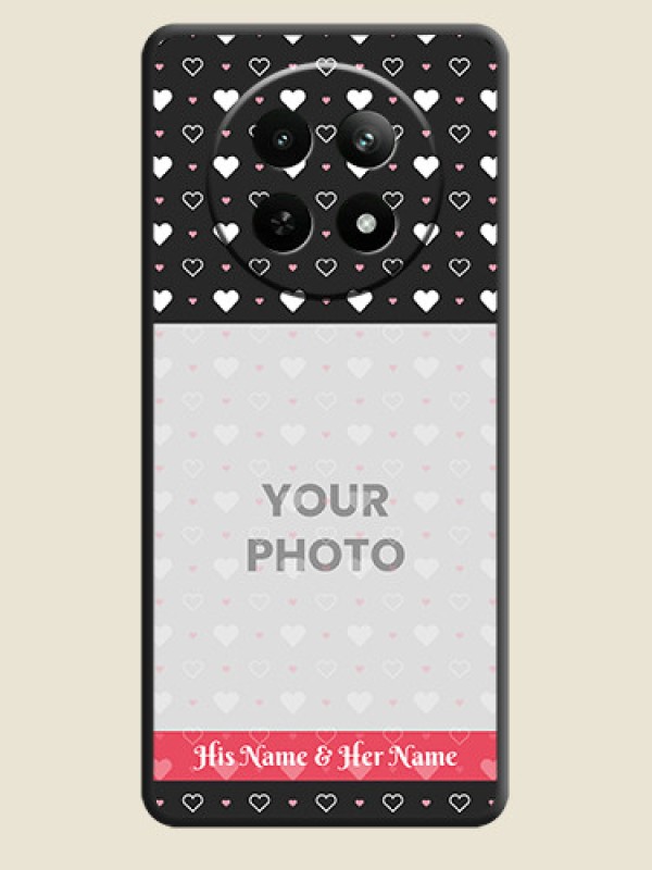 Custom White Color Love Symbols with Text Design - Photo on Space Black Soft Matte Phone Cover - Realme Narzo 70X 5G - alternate view