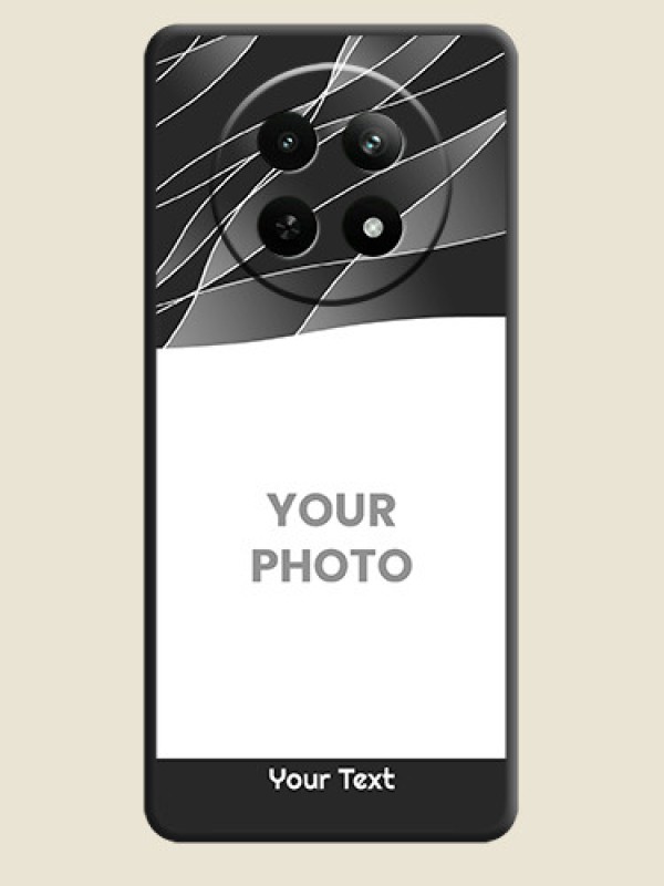 Custom Mixed Wave Lines - Photo on Space Black Soft Matte Mobile Cover - Realme Narzo 70X 5G - alternate view