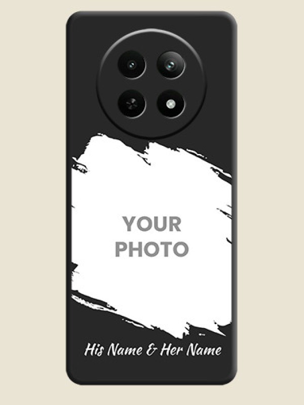 Custom Grunge Brush Strokes - Photo on Space Black Soft Matte Back Cover - Realme Narzo 70X 5G - alternate view