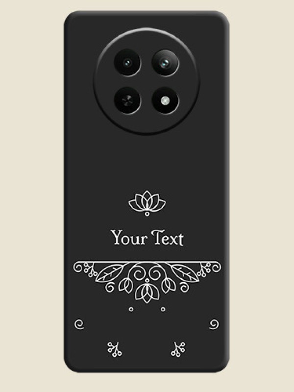 Custom Lotus Garden Custom Text On Space Black Personalized Soft Matte Phone Covers - Realme Narzo 70X 5G - alternate view