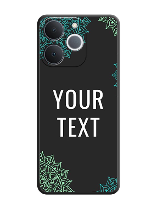 Custom Your Name with Floral Design On Space Black Custom Soft Matte Mobile Back Cover - Realme Narzo 80 Lite 4G - alternate view