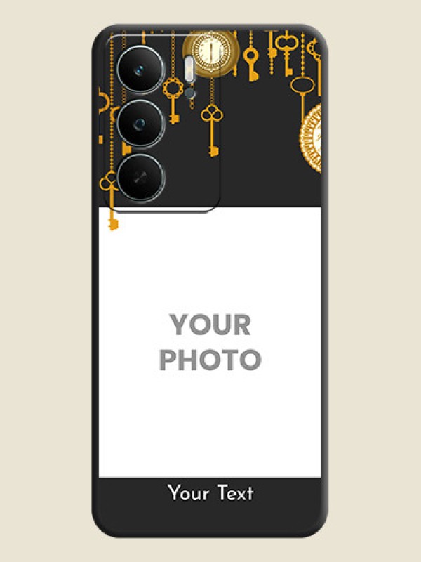 Custom Decorative Design with Text On Space Black Custom Soft Matte Mobile Back Cover - Narzo 80 Lite - alternate view