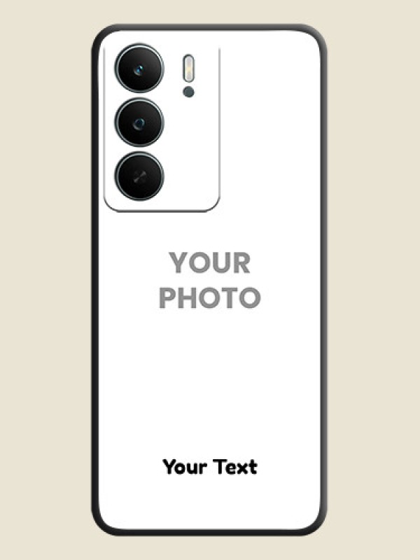 Custom Full Single Pic Upload With Text On Space Black Custom Soft Matte Mobile Back Cover - Narzo 80 Lite - alternate view
