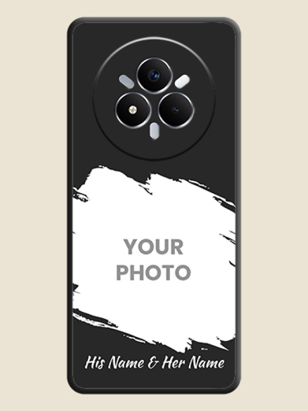 Custom Grunge Brush Strokes on Photo On Space Black Custom Soft Matte Mobile Back Cover - Realme Narzo 80 Pro 5G - alternate view