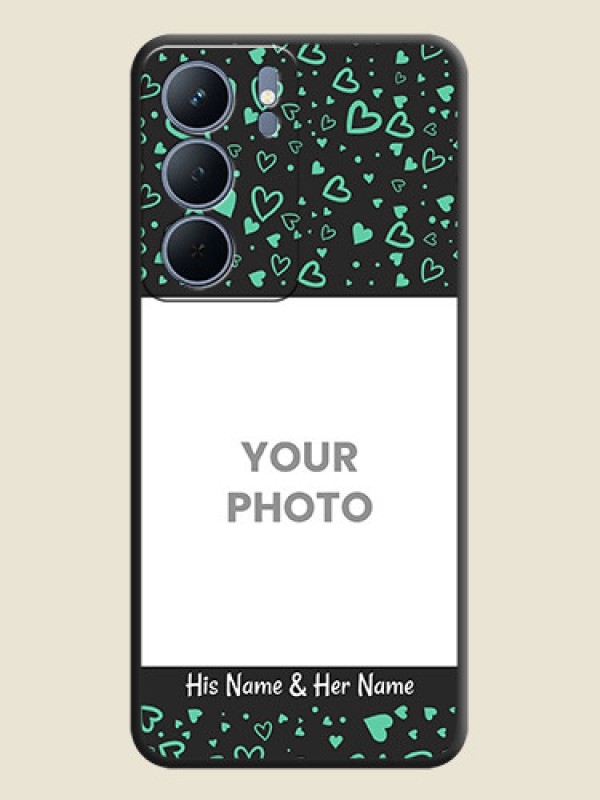 Custom Sea Green Indefinite Love Pattern on Photo On Space Black Custom Soft Matte Mobile Back Cover - Narzo 80x 5G - alternate view