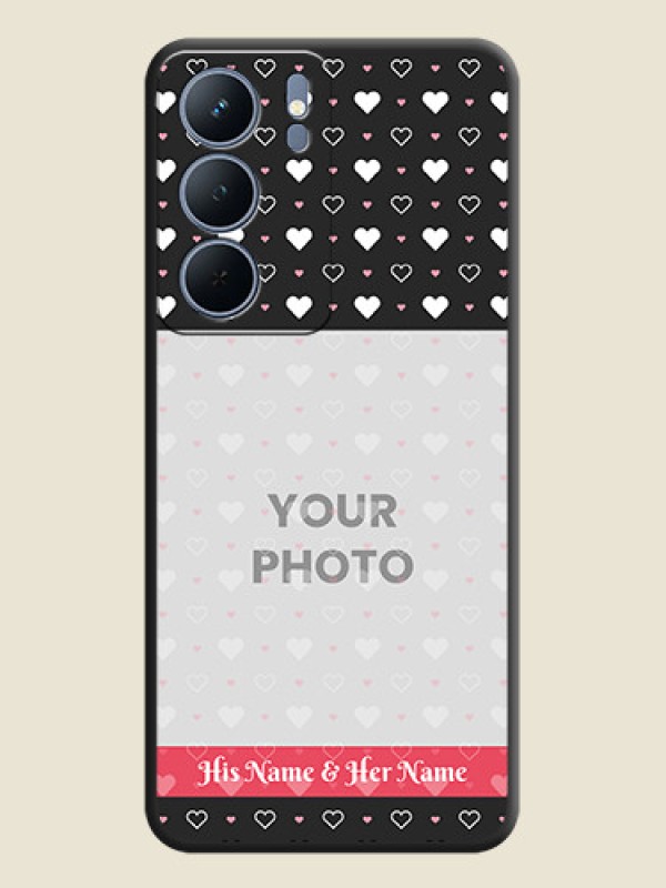 Custom White Color Love Symbols with Text Design on Photo On Space Black Custom Soft Matte Mobile Back Cover - Narzo 80x 5G - alternate view