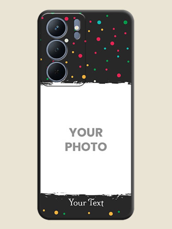 Custom Multicolor Dotted Pattern with Text On Space Black Custom Soft Matte Mobile Back Cover - Narzo 80x 5G - alternate view