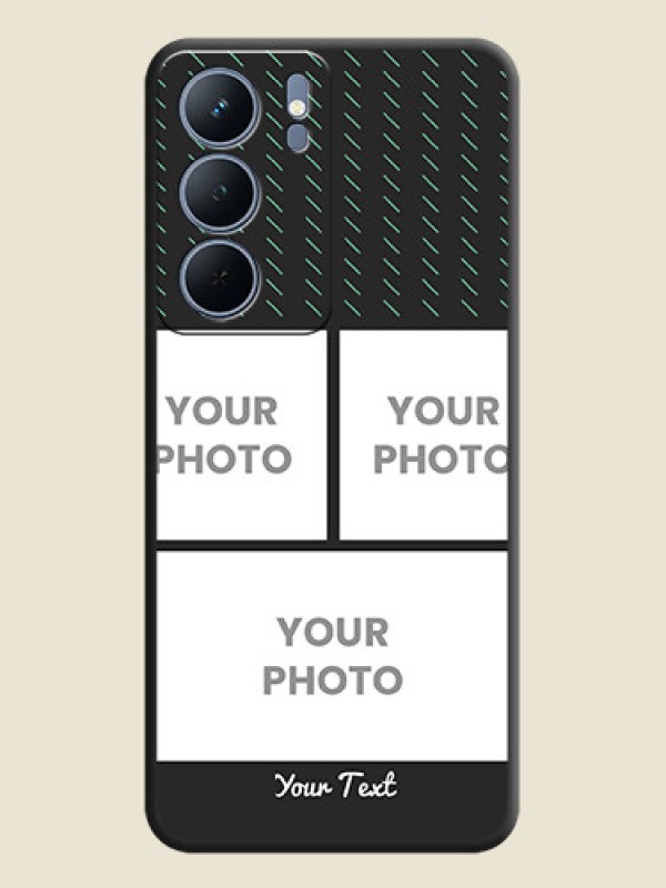 Custom Cross Dotted Pattern with 2 Image Holder On Space Black Custom Soft Matte Mobile Back Cover - Narzo 80x 5G - alternate view