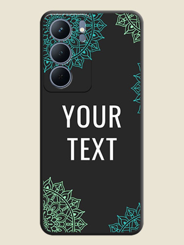 Custom Your Name with Floral Design On Space Black Custom Soft Matte Mobile Back Cover - Narzo 80x 5G - alternate view
