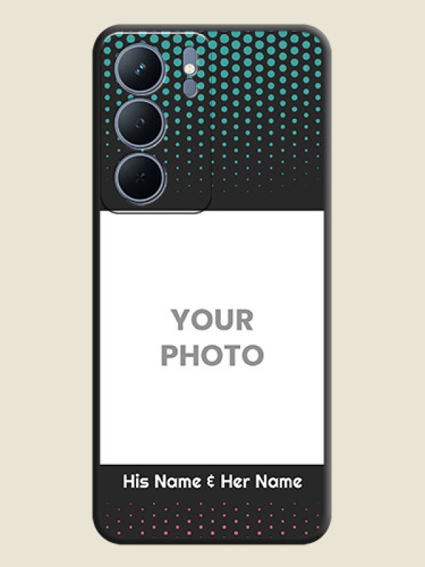 Custom Faded Dots with Grunge Photo Frame and Text On Space Black Custom Soft Matte Mobile Back Cover - Narzo 80x 5G - alternate view
