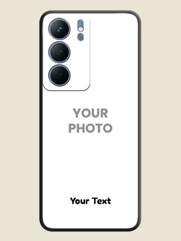 Custom Full Single Pic Upload With Text On Space Black Custom Soft Matte Mobile Back Cover - Narzo 80x 5G - alternate view