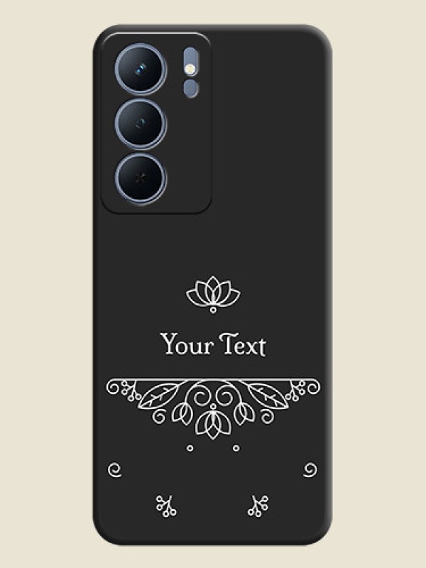 Custom Lotus Garden Custom Text On Space Black Custom Soft Matte Mobile Back Cover - Narzo 80x 5G - alternate view