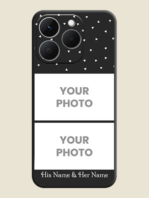 Custom Miniature Love Symbols with Name On Space Black Custom Soft Matte Mobile Back Cover - Realme Narzo 90 5G - alternate view