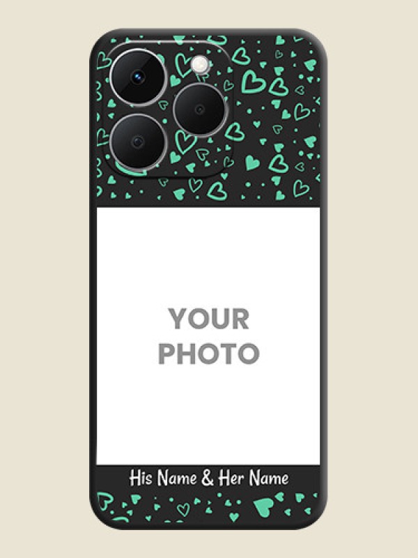 Custom Sea Green Indefinite Love Pattern on Photo On Space Black Custom Soft Matte Mobile Back Cover - Realme Narzo 90 5G - alternate view