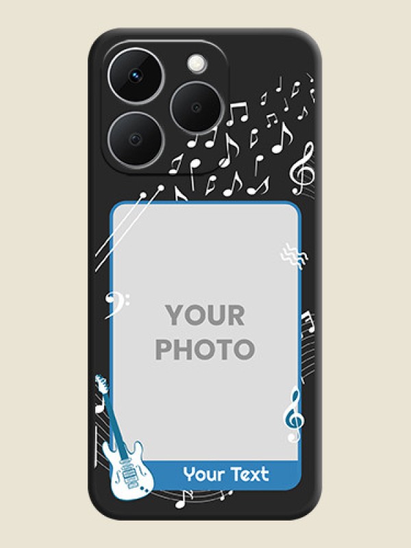 Custom Musical Theme Design with Text on Photo On Space Black Custom Soft Matte Mobile Back Cover - Realme Narzo 90 5G - alternate view