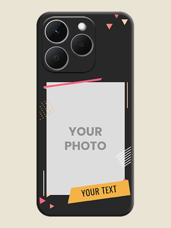 Custom Photo Frame with Triangle Small Dots on Photo On Space Black Custom Soft Matte Mobile Back Cover - Realme Narzo 90 5G - alternate view