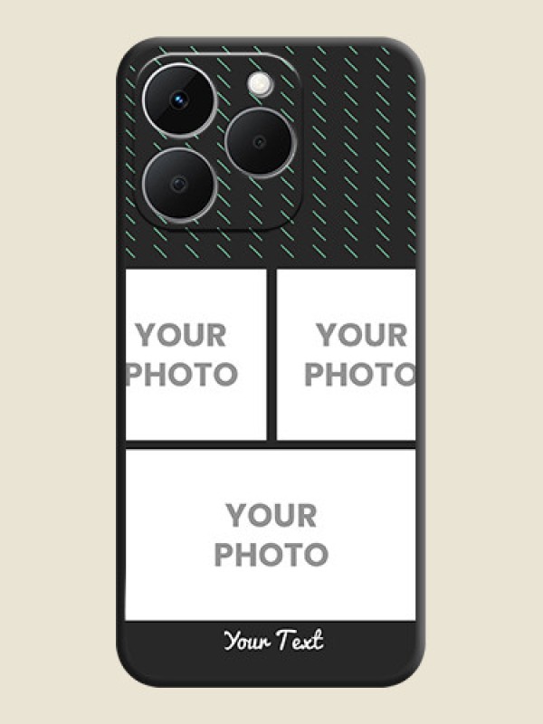 Custom Cross Dotted Pattern with 2 Image Holder On Space Black Custom Soft Matte Mobile Back Cover - Realme Narzo 90 5G - alternate view