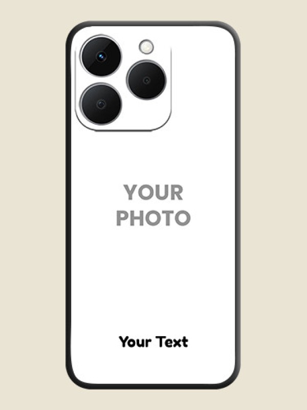 Custom Full Single Pic Upload With Text On Space Black Custom Soft Matte Mobile Back Cover - Realme Narzo 90 5G - alternate view