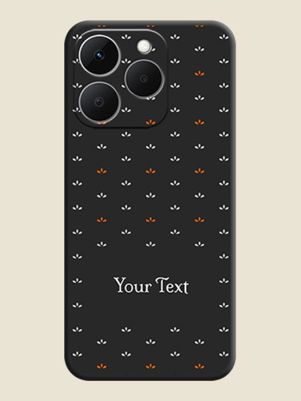 Custom Simple Pattern With Custom Text On Space Black Custom Soft Matte Mobile Back Cover - Realme Narzo 90 5G - alternate view