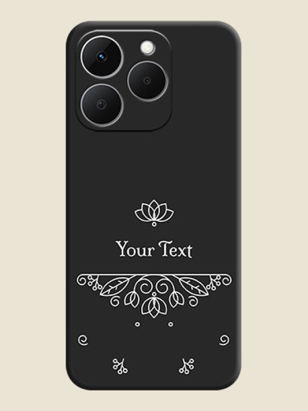 Custom Lotus Garden Custom Text On Space Black Custom Soft Matte Mobile Back Cover - Realme Narzo 90 5G - alternate view