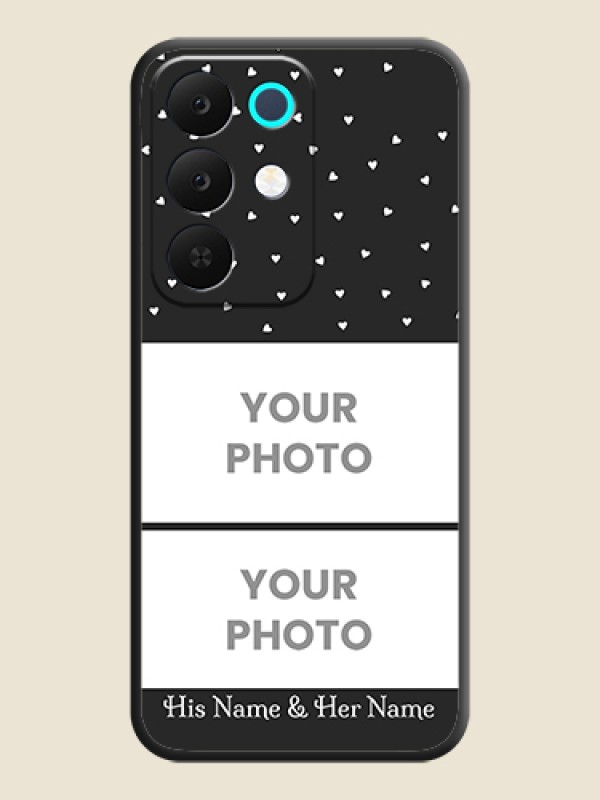 Custom Miniature Love Symbols with Name On Space Black Custom Soft Matte Mobile Back Cover - Realme Narzo 90x 5G - alternate view